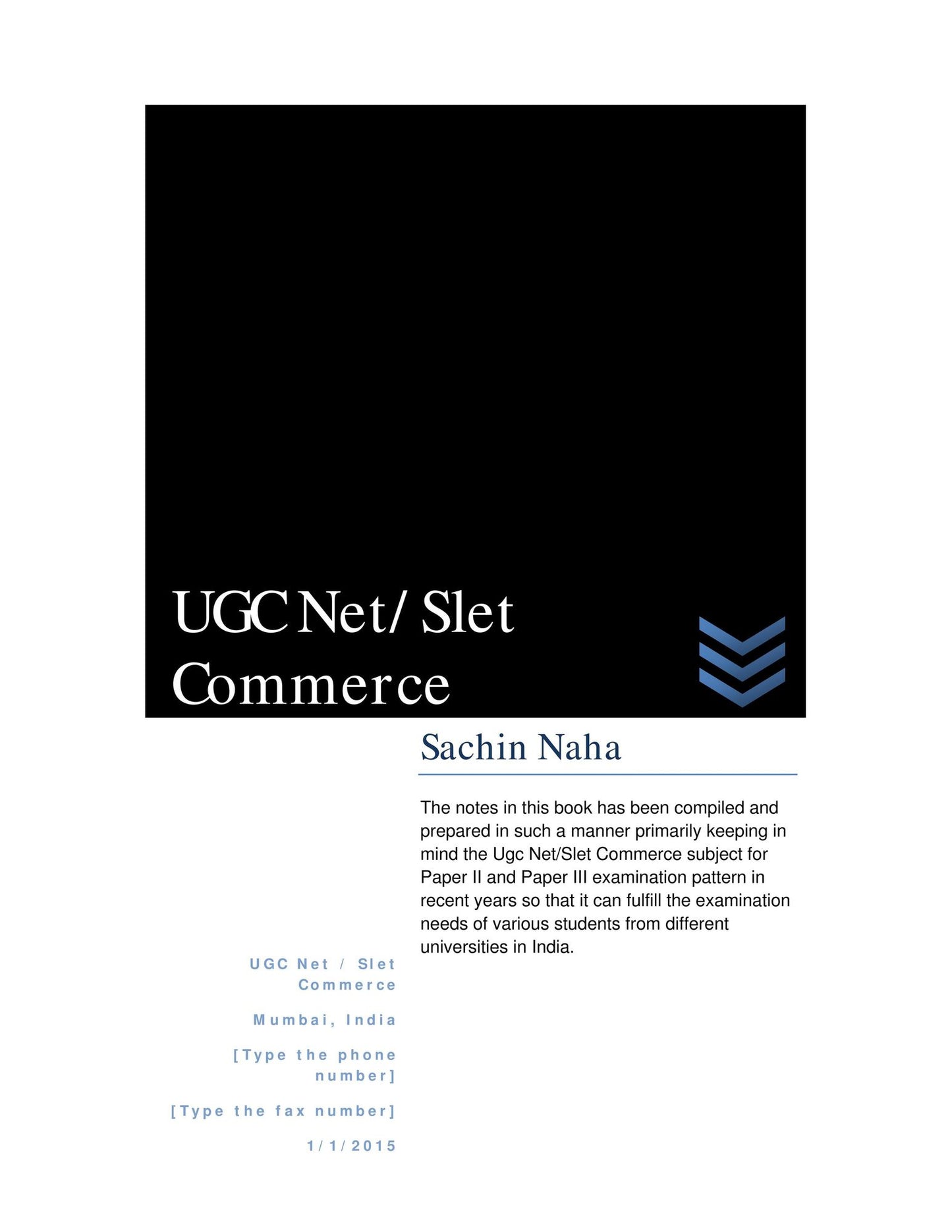 Ugc Net/Slet Commerce
