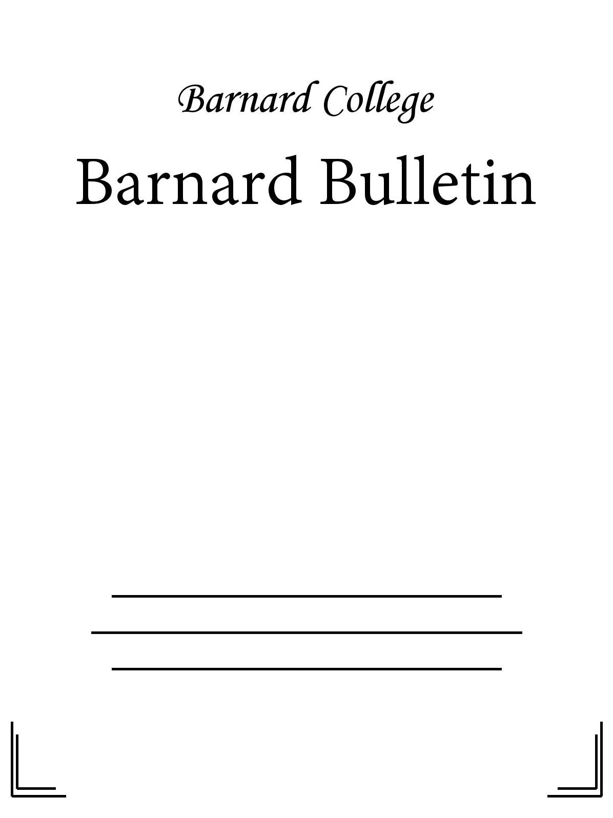 Barnard Bulletin
