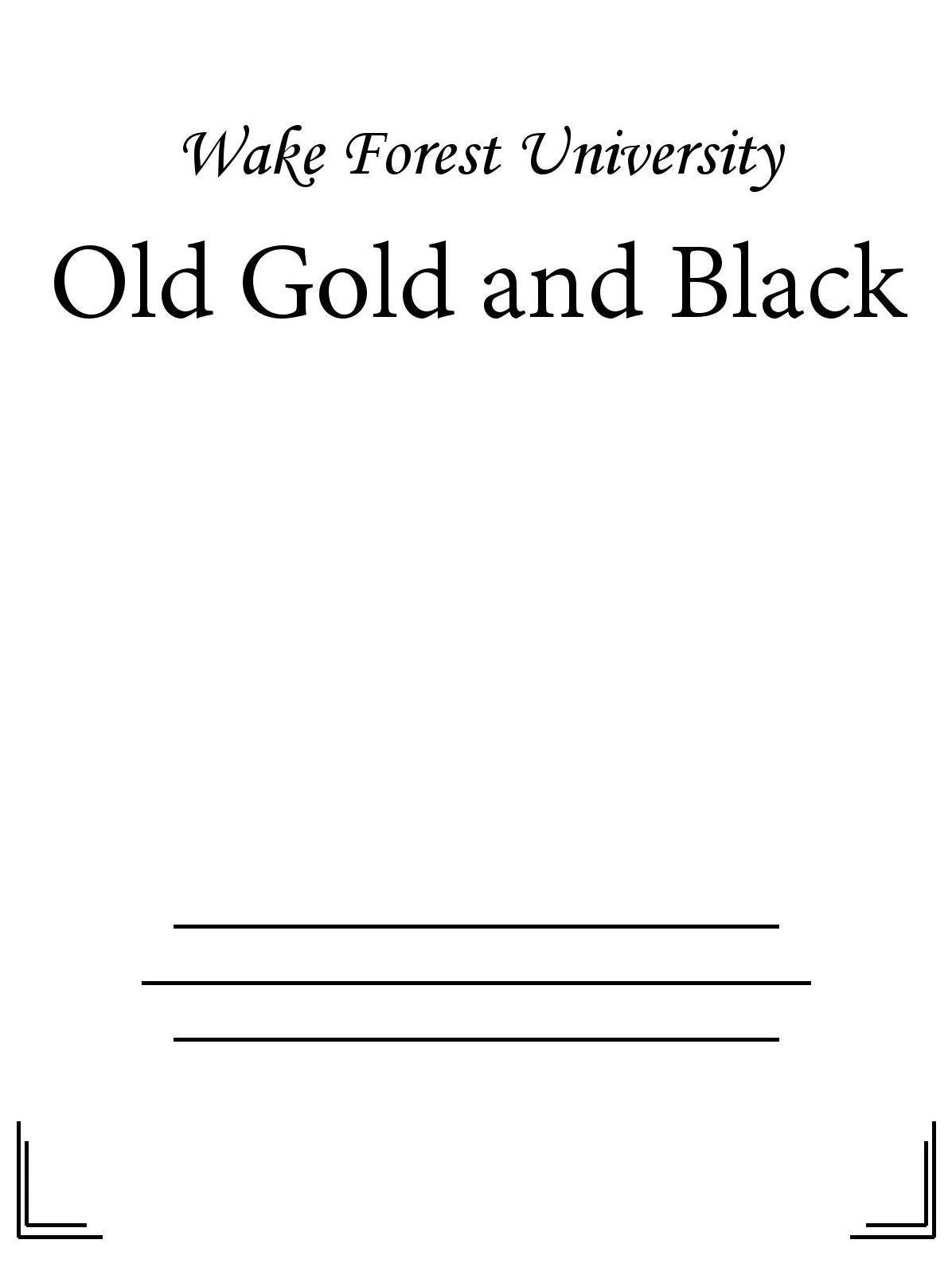 Old Gold and Black