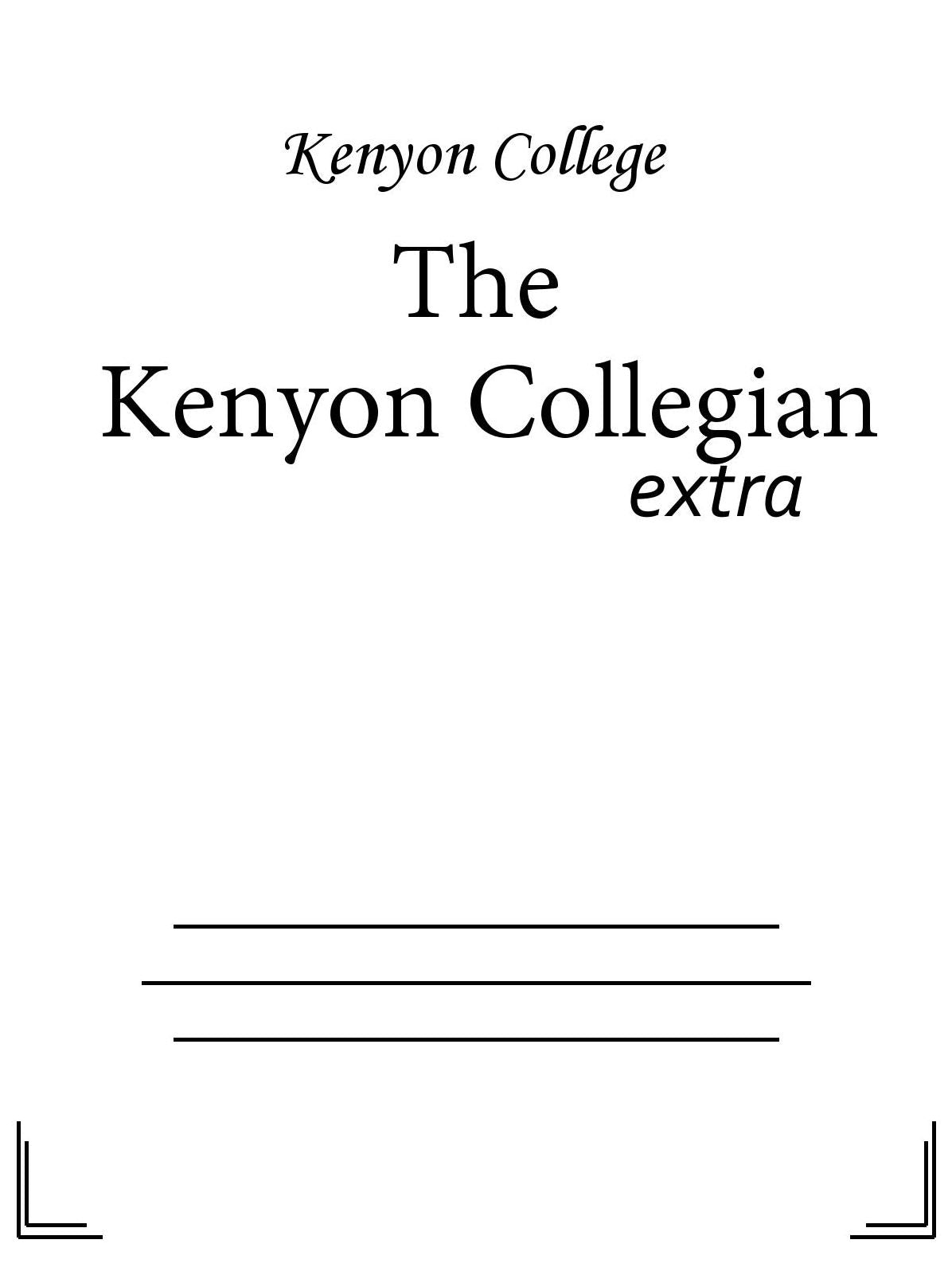 The Kenyon Collegian