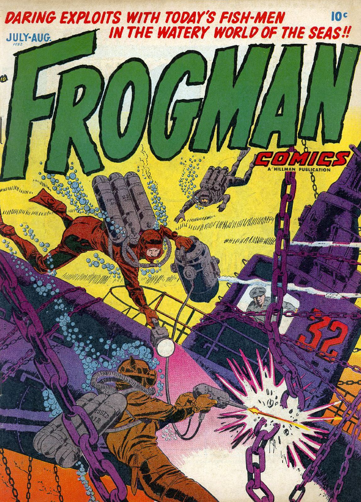 Frogman Number 3 War Comic Book