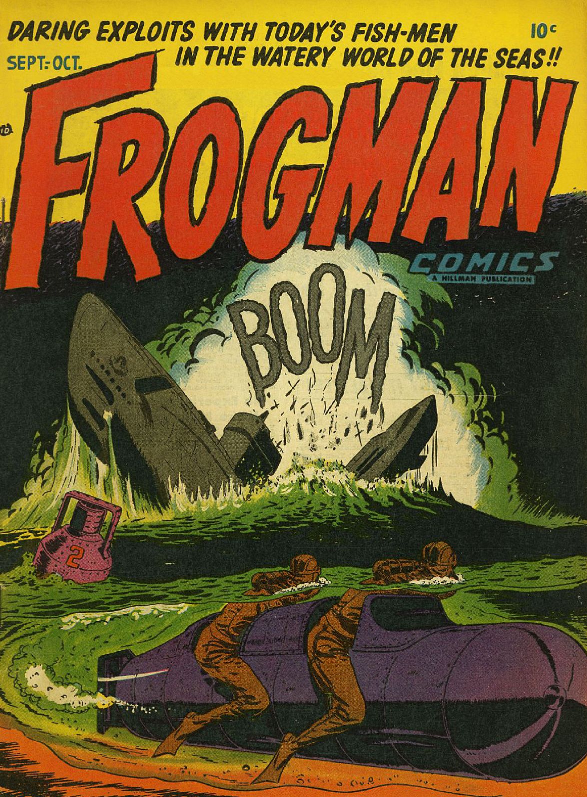 Frogman Number 4 War Comic Book