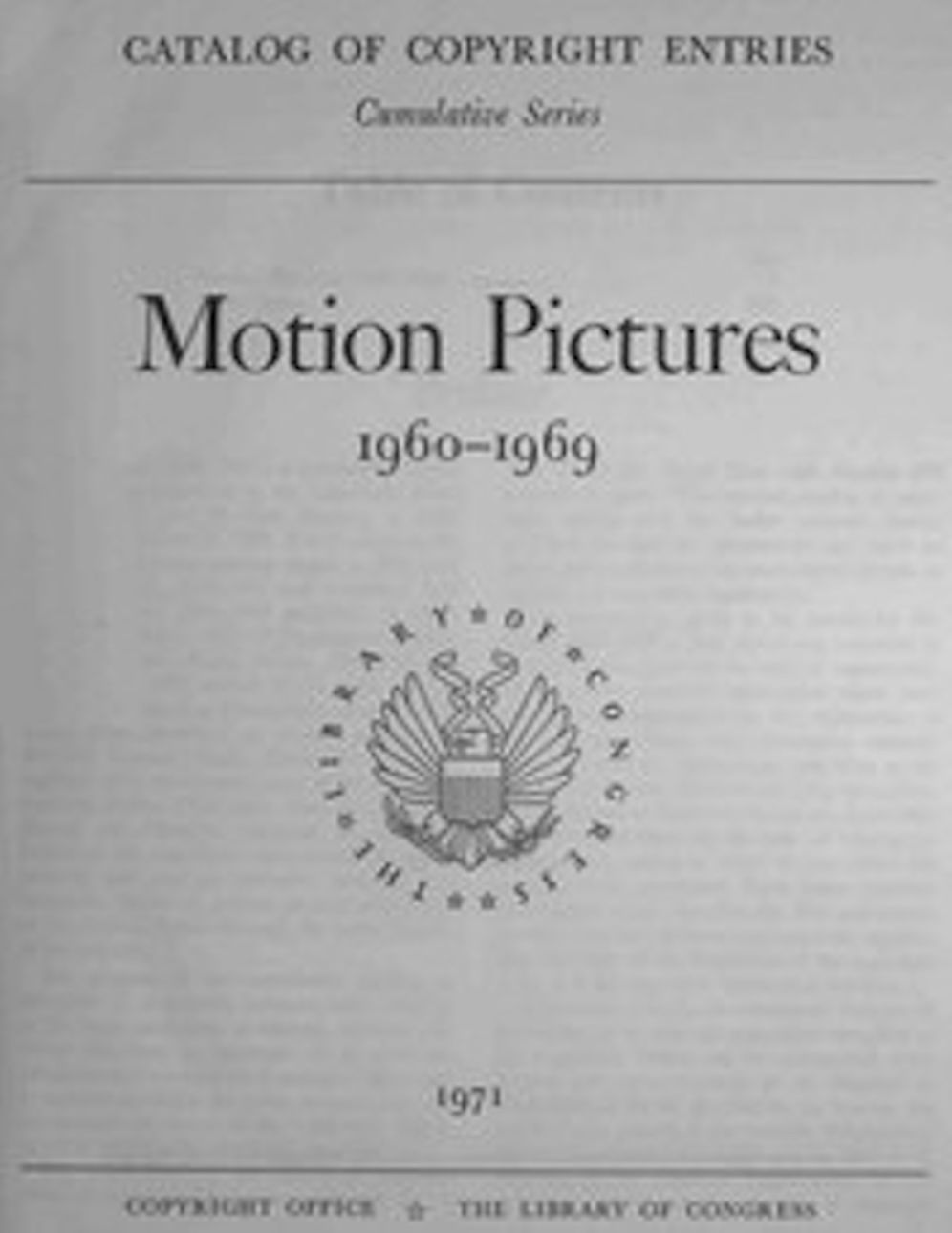 Motion Pictures 1960-1969 (Illustrated)