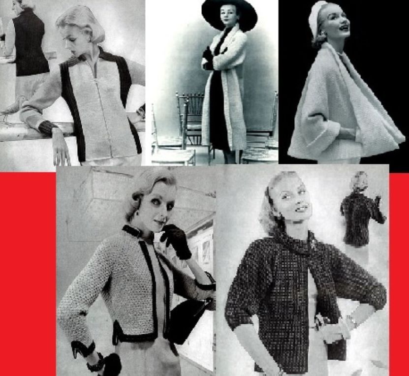 Unique, Vintage tricot tricot&eacute; manteaux et vestes tricot&eacute;es