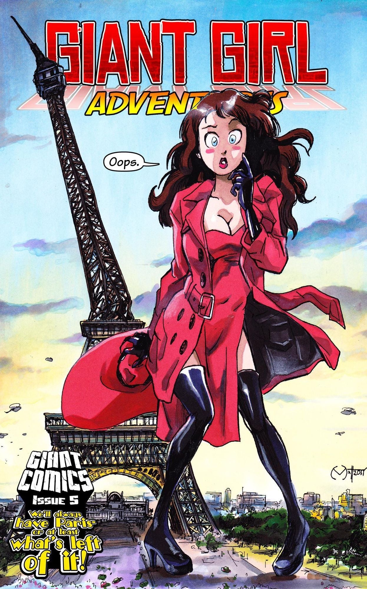Giant Girl Adventures, Issue 5; We'll Always Have Paris Or at Least What's Left of It