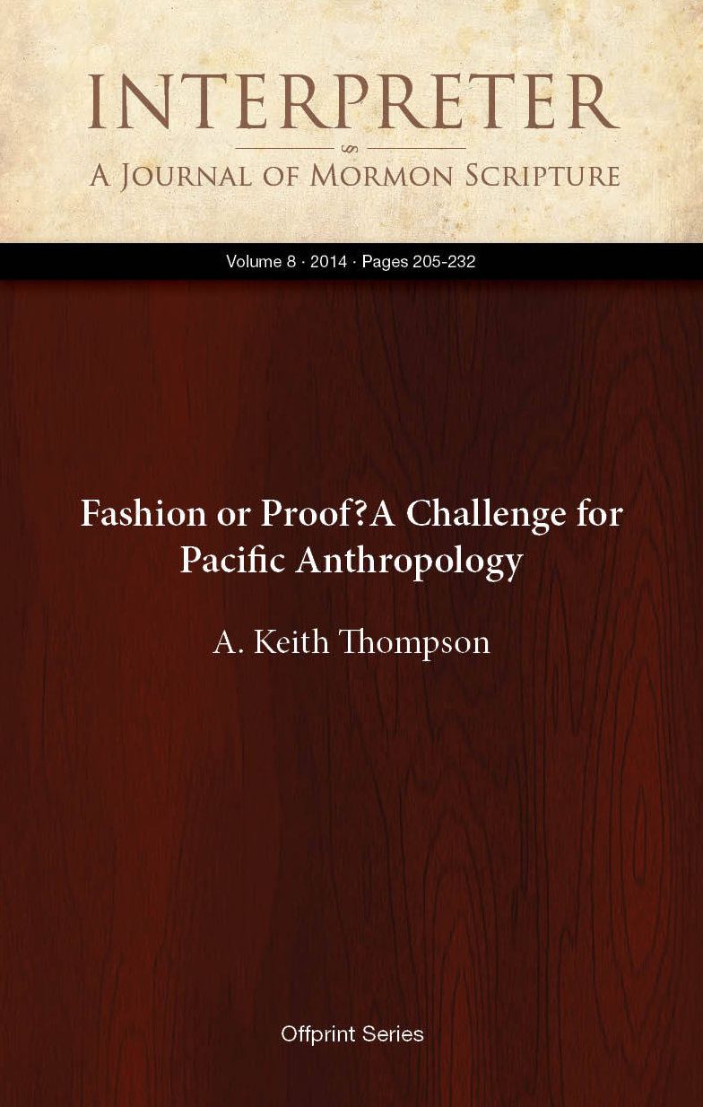 Fashion or Proof? A Challenge for Pacific Anthropology