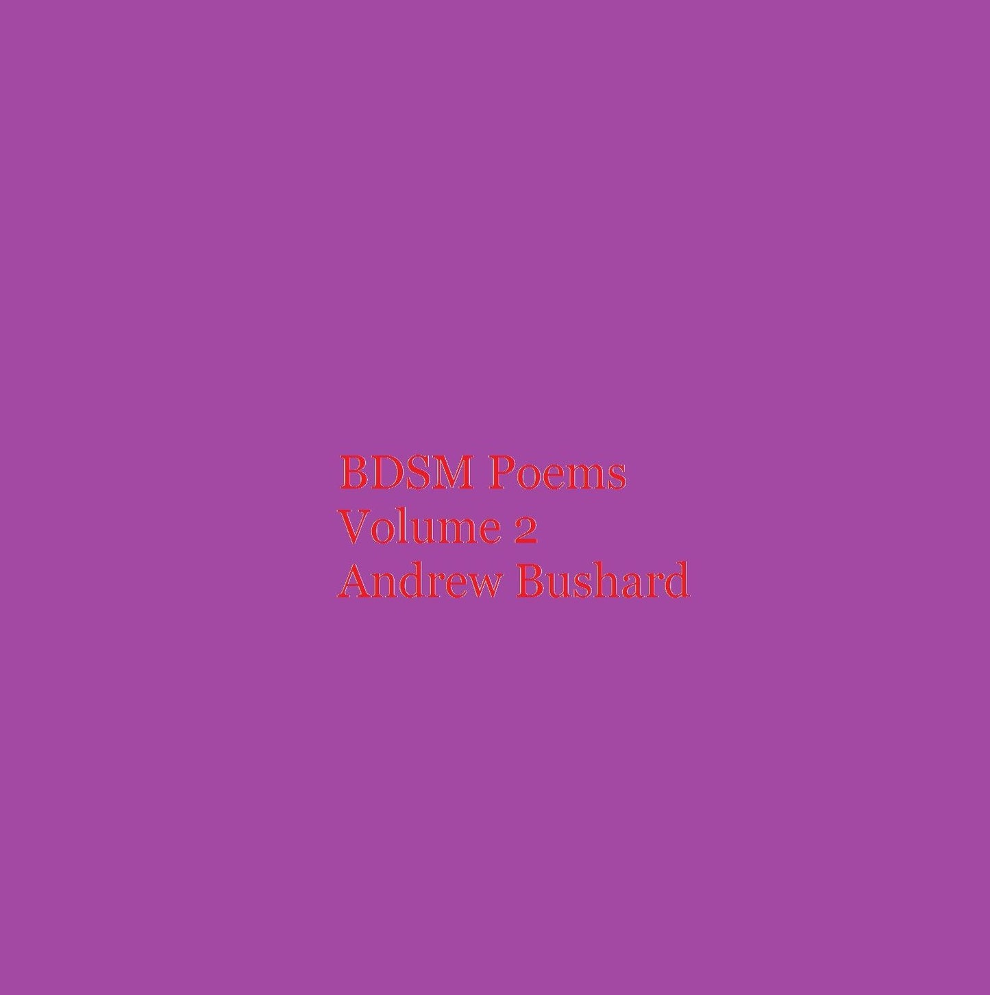 BDSM Poems Volume 2