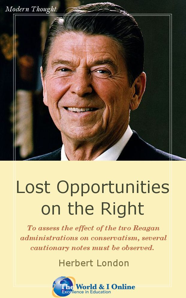 Lost Opportunities on the Right