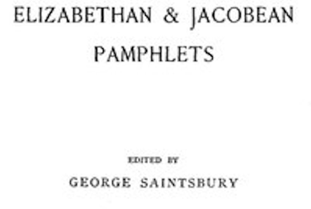 Elizabethan and Jacobean Pamphlets