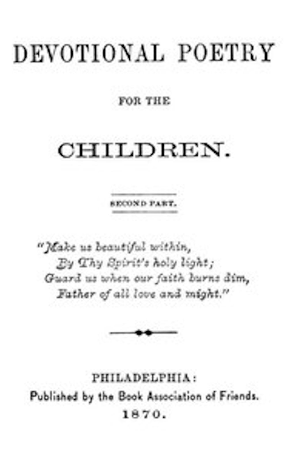 Devotional Poetry for the Children