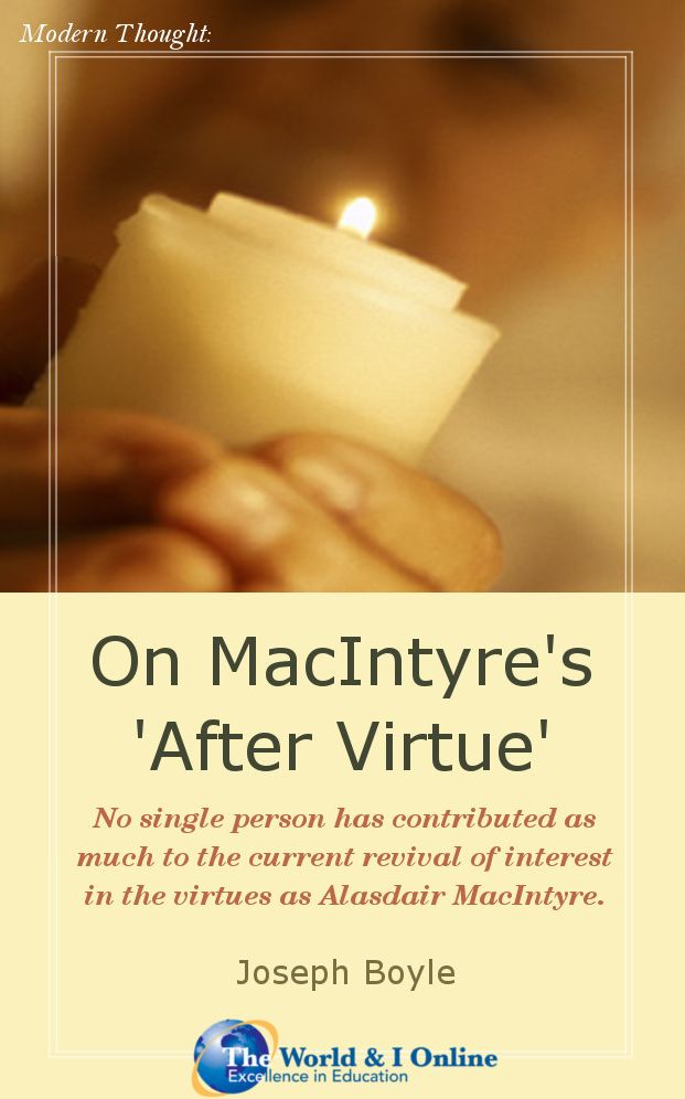 On MacIntyre's 'After Virtue'
