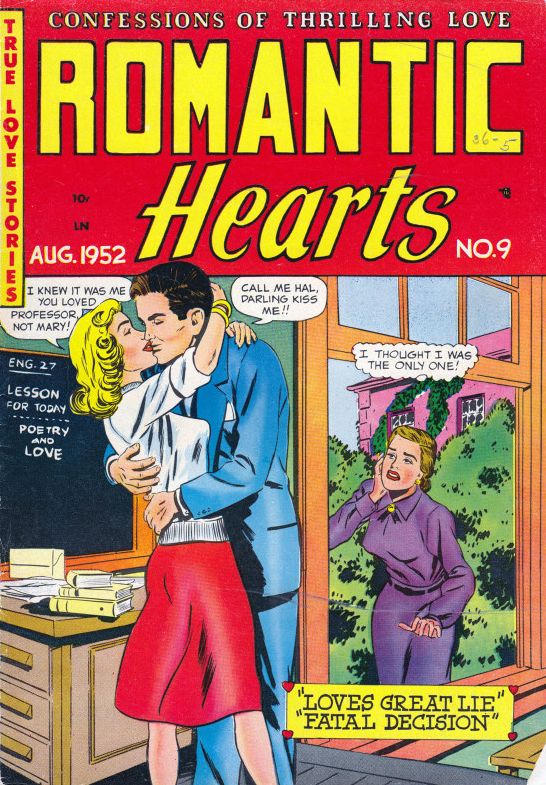 Romantic Hearts Number 9 Love Comic Book