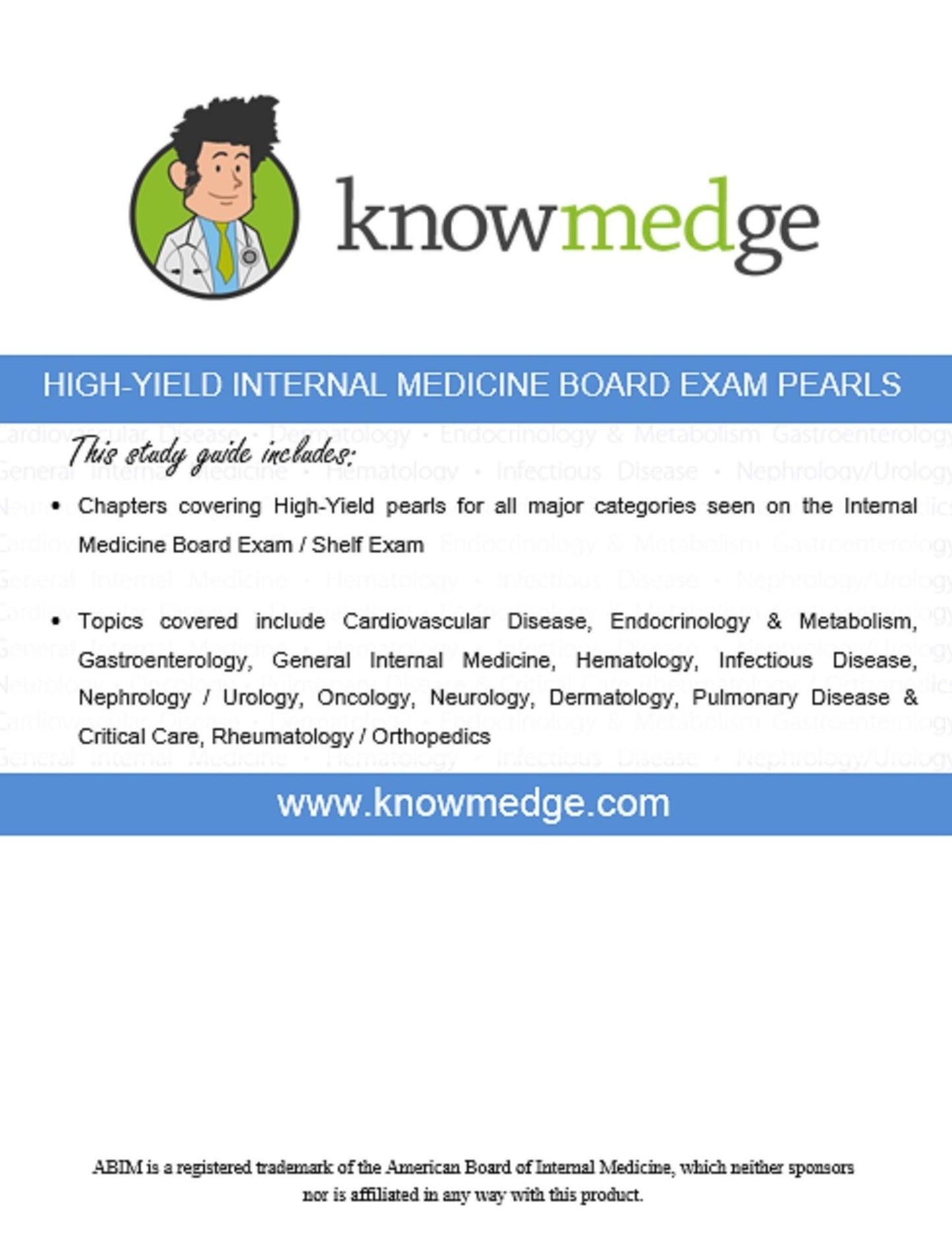 Knowmedge High Yield Internal Medicine Board Exam Pearls