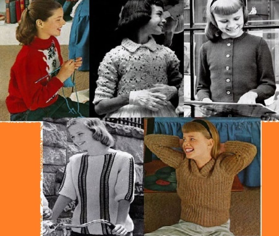 Revistas de tejido para las ni&ntilde;as y los adolescentes su&eacute;teres tallas 8-14