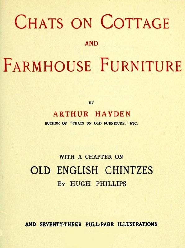 Chats on Cottage and Farmhouse Furniture