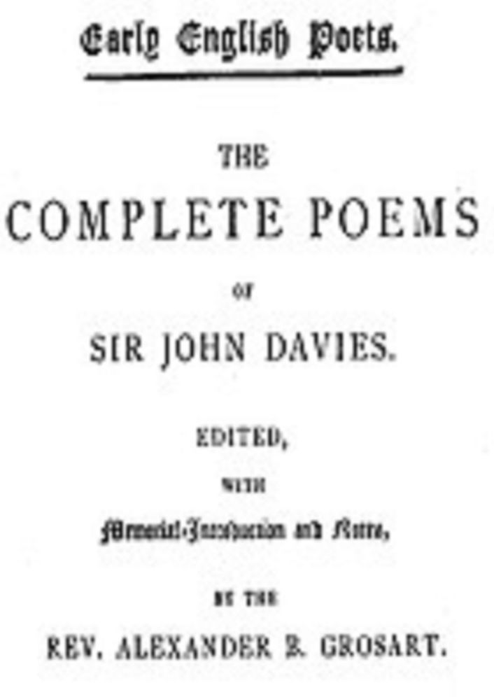 The Complete Poems of Sir John Davies