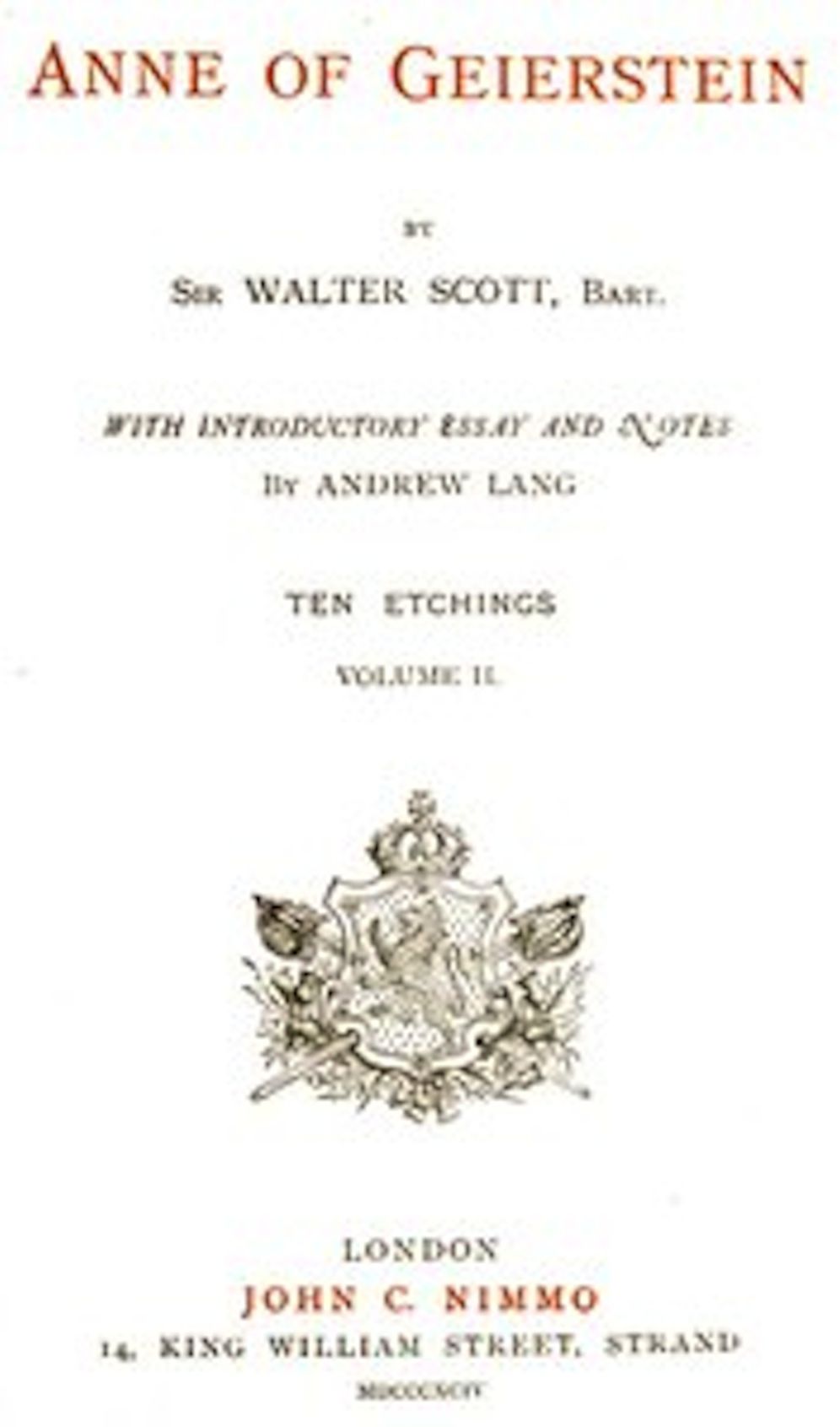 Anne of Geierstein (Illustrated)