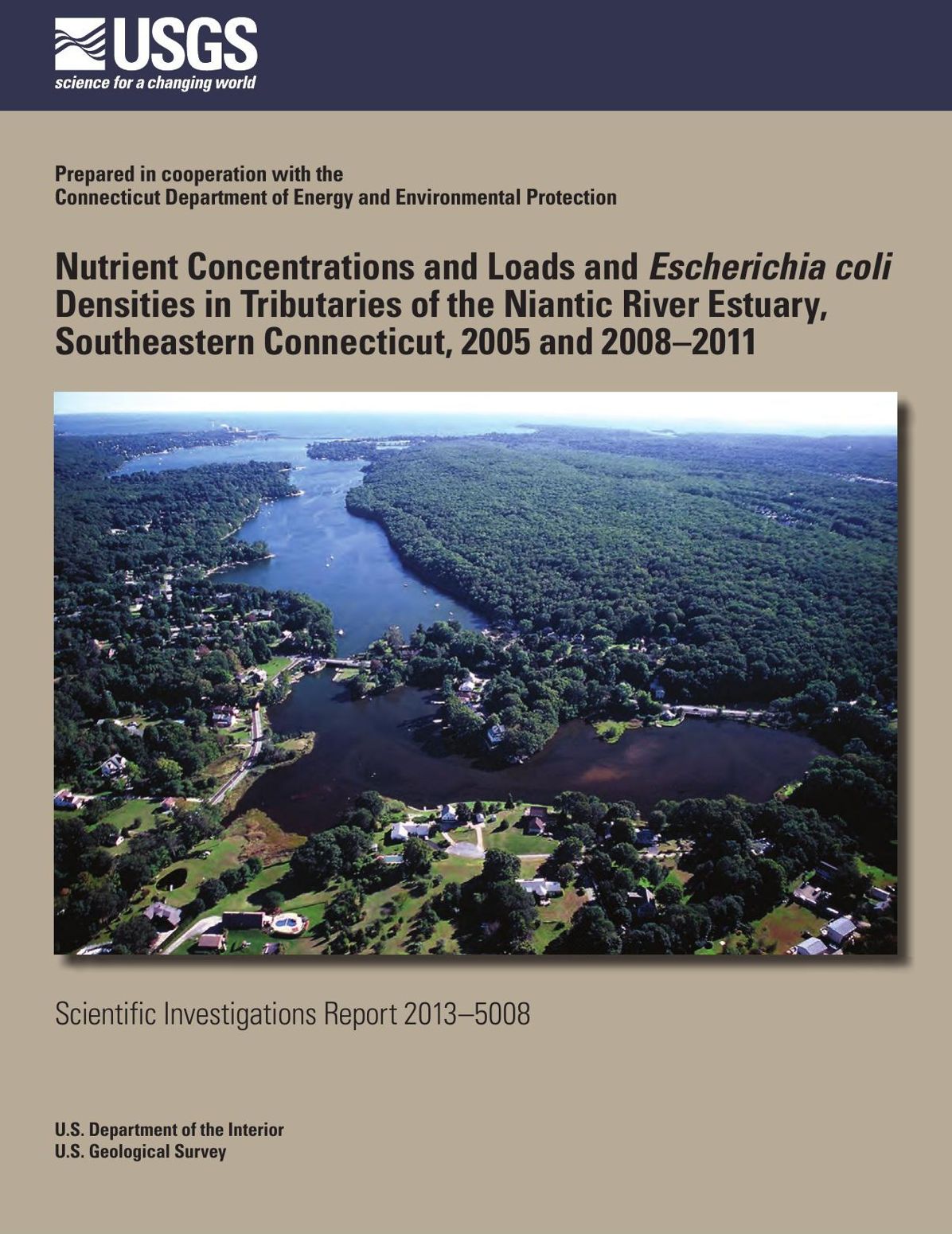 Nutrient Concentrations and Loads and Escherichia coli Densities in Tributaries of the Niantic River Estuary, Southeastern Connecticut