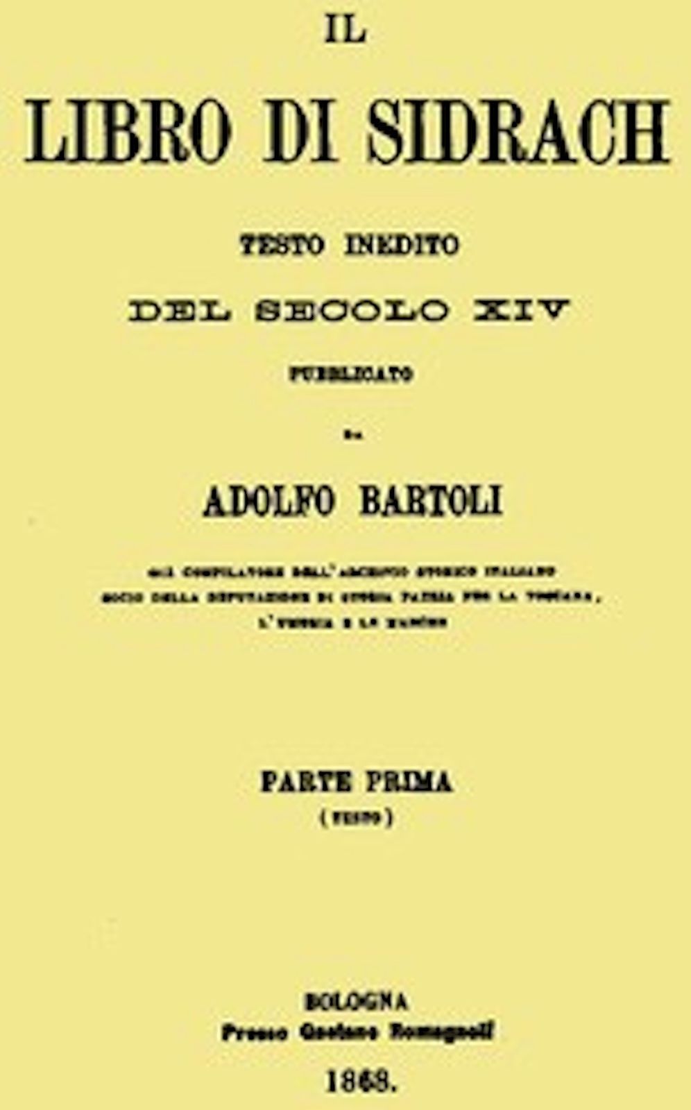 Il libro di Sidrach: testo inedito del secolo XIV (Illustrated)