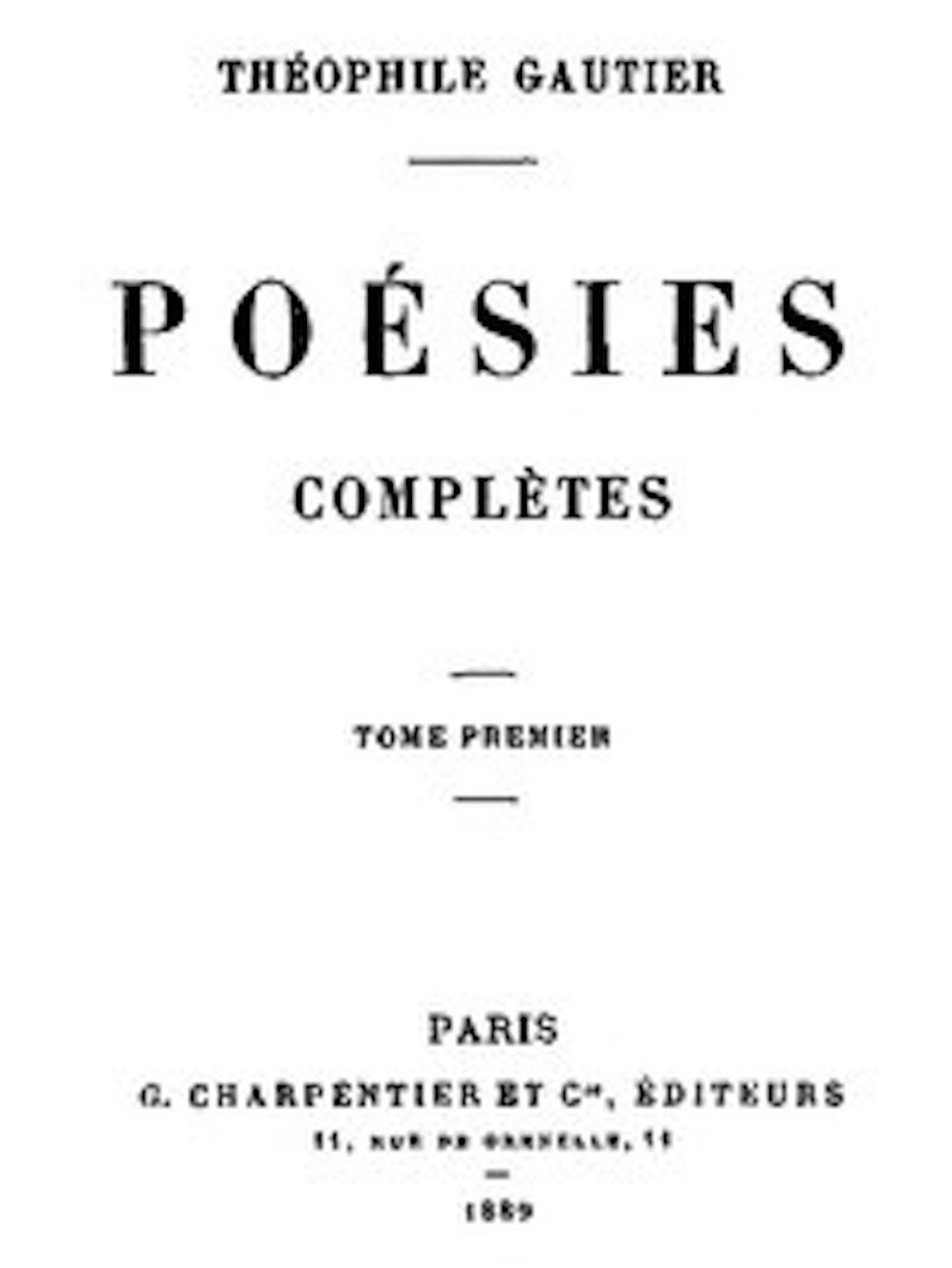 Po&eacute;sies Compl&egrave;tes, Tome 1/2