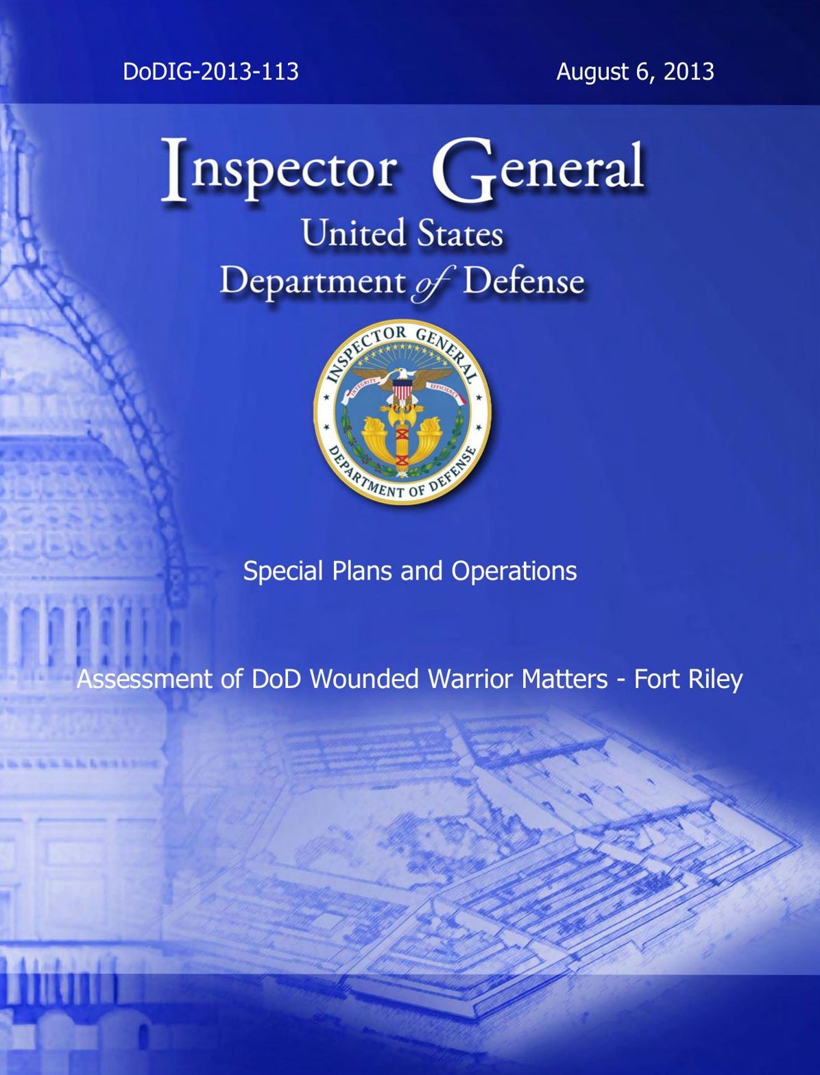 Assessment of DoD Wounded Warrior Matters: Fort Riley