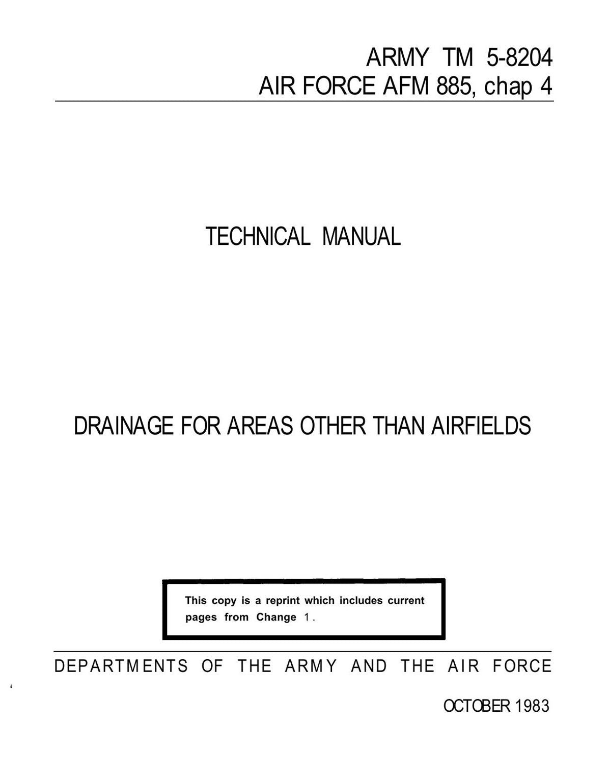 DRAINAGE FOR AREAS OTHER THAN AIRFIELDS
