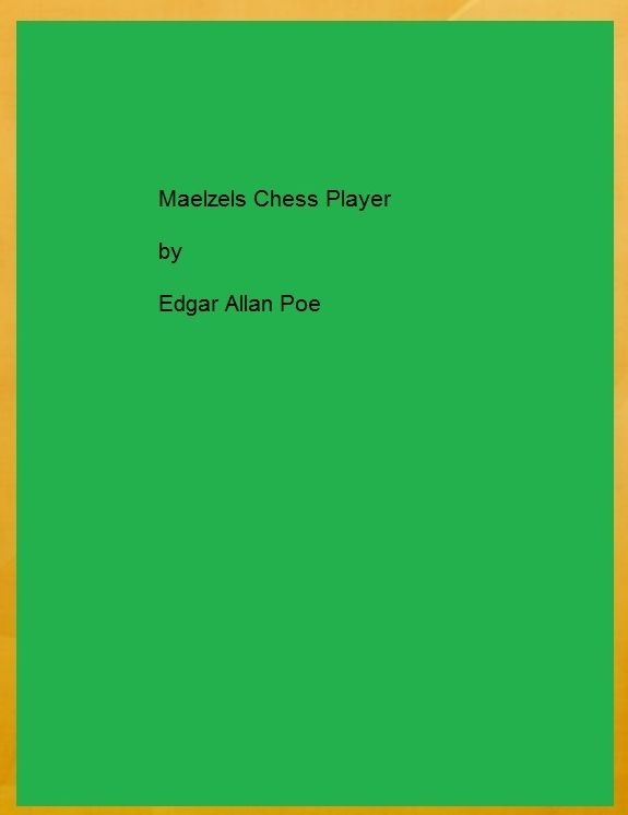 Maelzels Chess Player