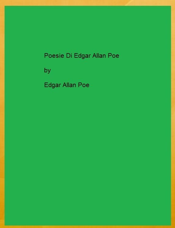 Poesie Di Edgar Allan Poe