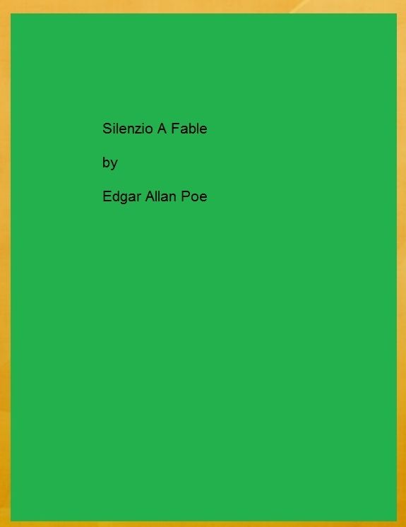 Silenzio A Fable