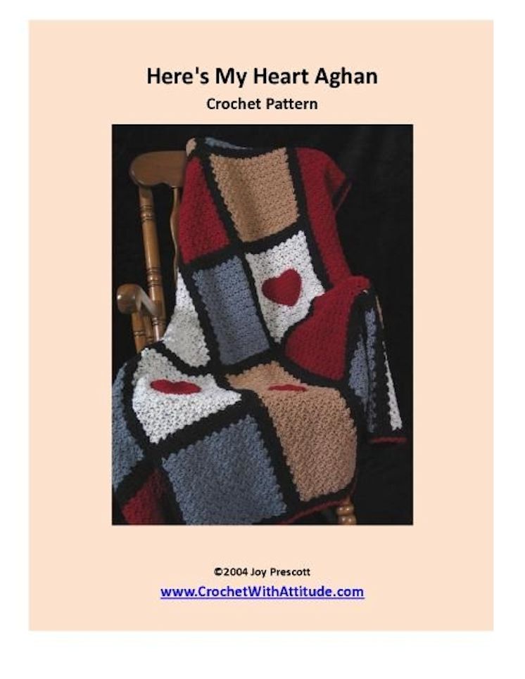 Here's My Heart Afghan Crochet Pattern
