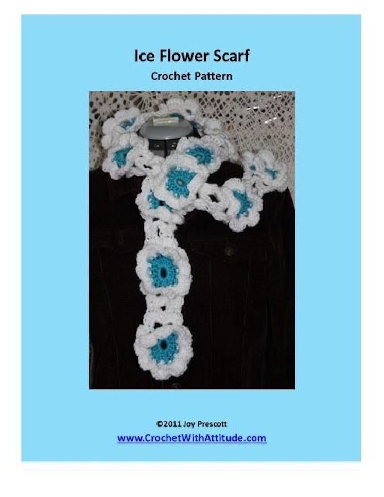 Ice Flower Scarf Crochet Pattern