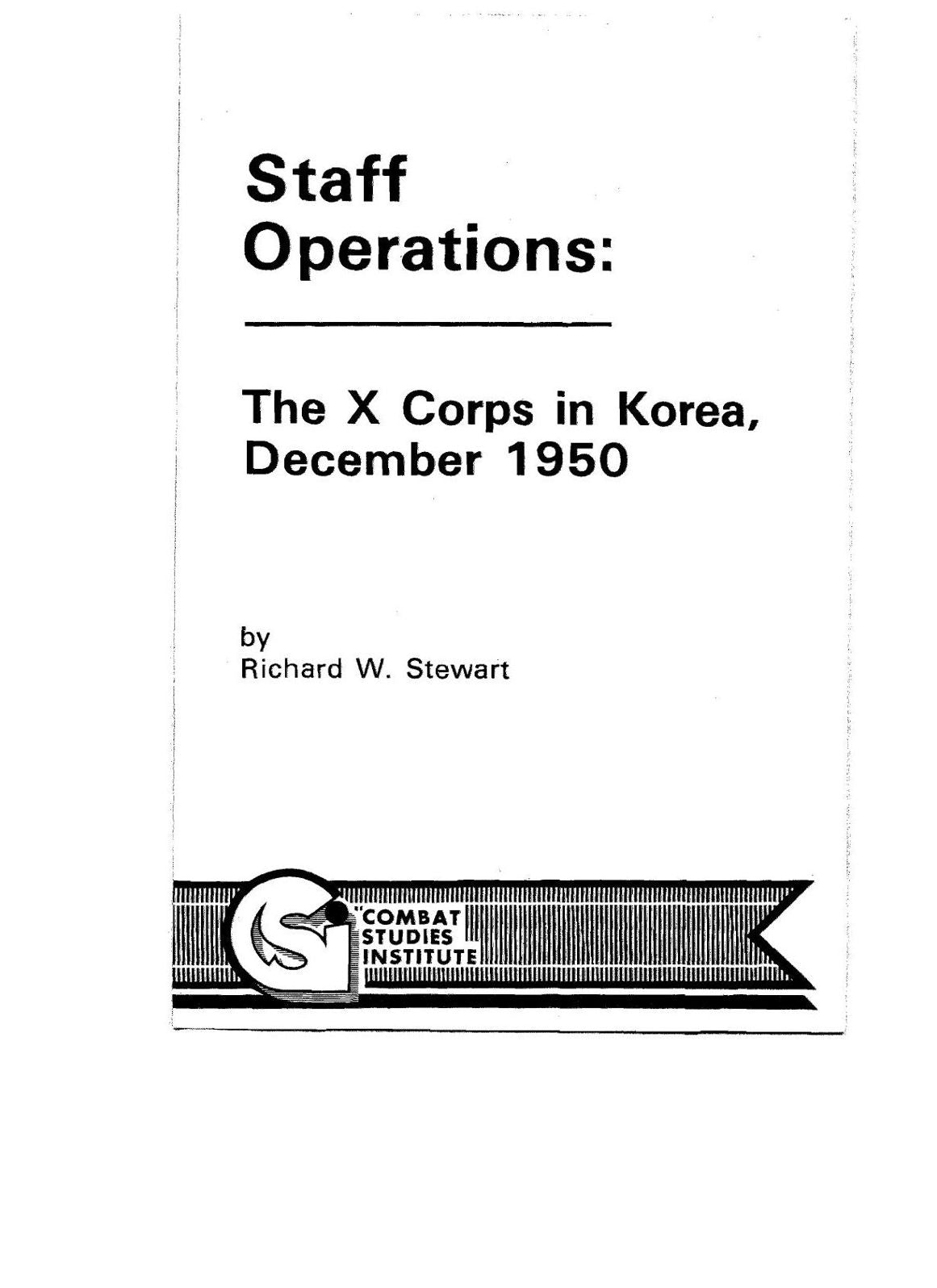 The X Corps in Korea, December 1950