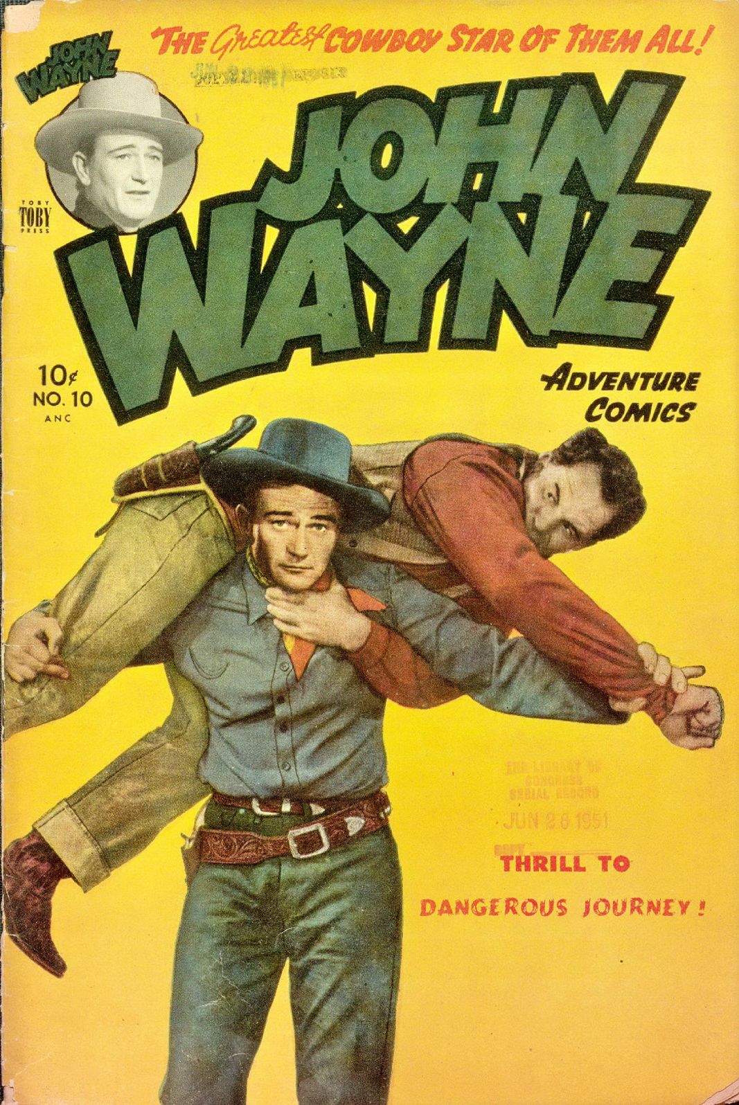 John Wayne Adventure Comics Number 10 Western Comic Book