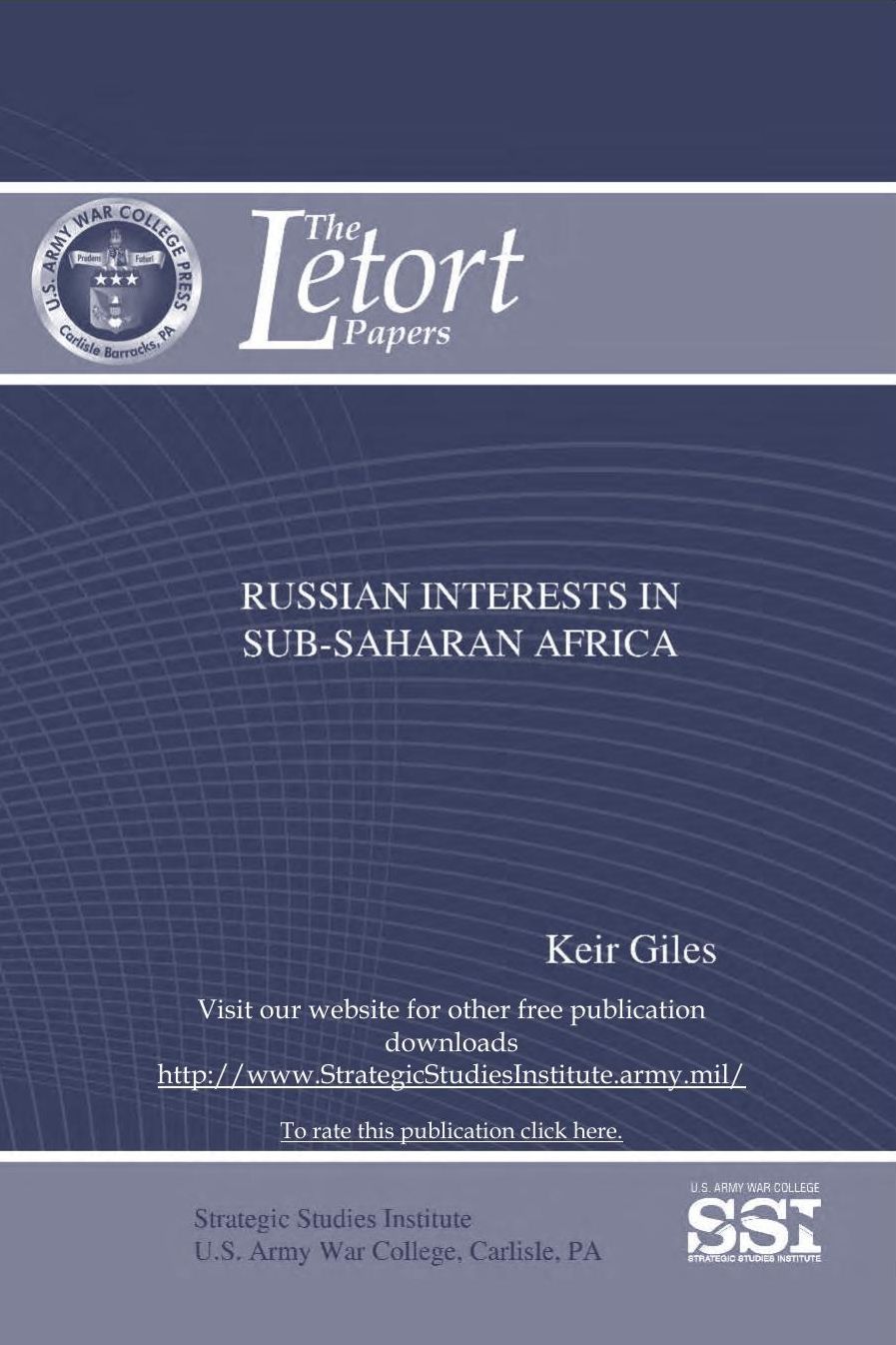 Russian Interests in Sub-Saharan Africa