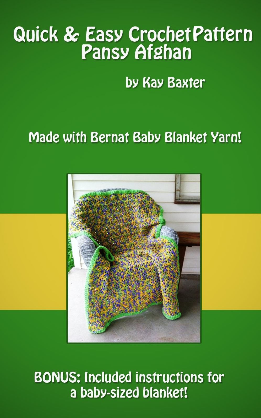 Quick and Easy Crochet Afghan Pattern The Pansy Blanket