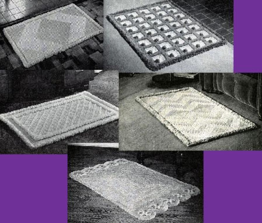 Tirar alfombras para el hogar todo para ganchillo – Crochet patrones para alfombras