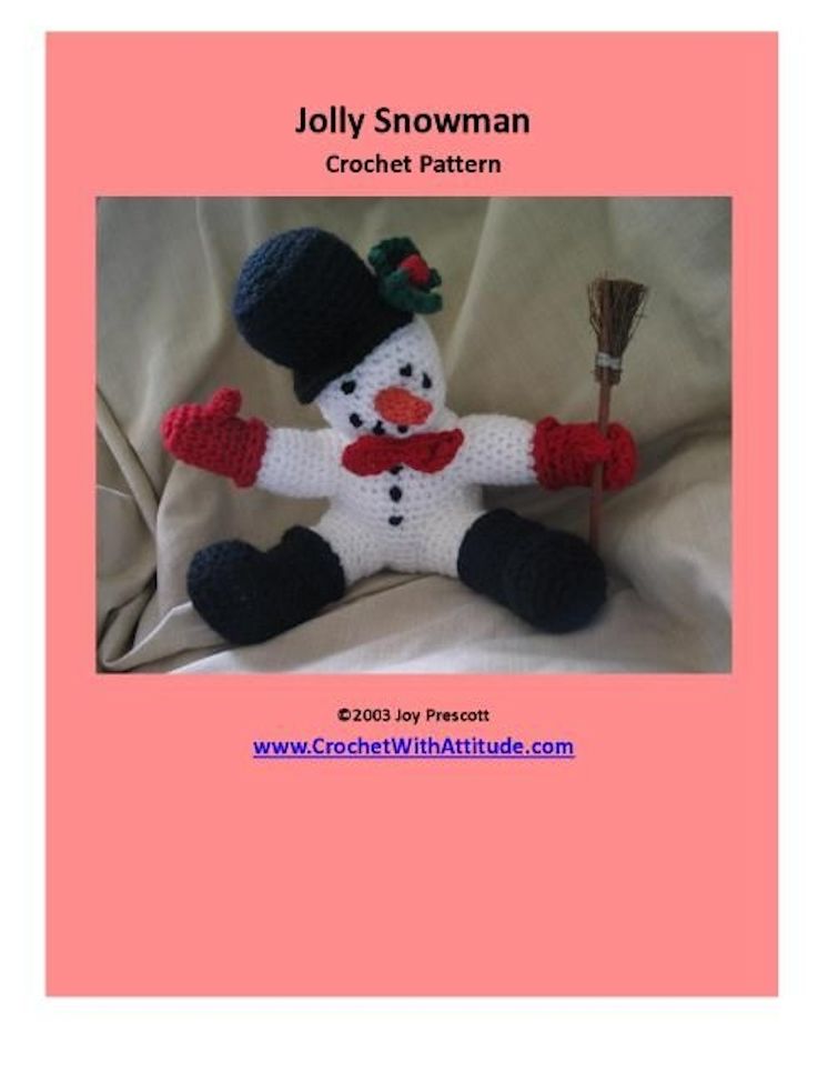 Jolly Snowman Toy Crochet Pattern