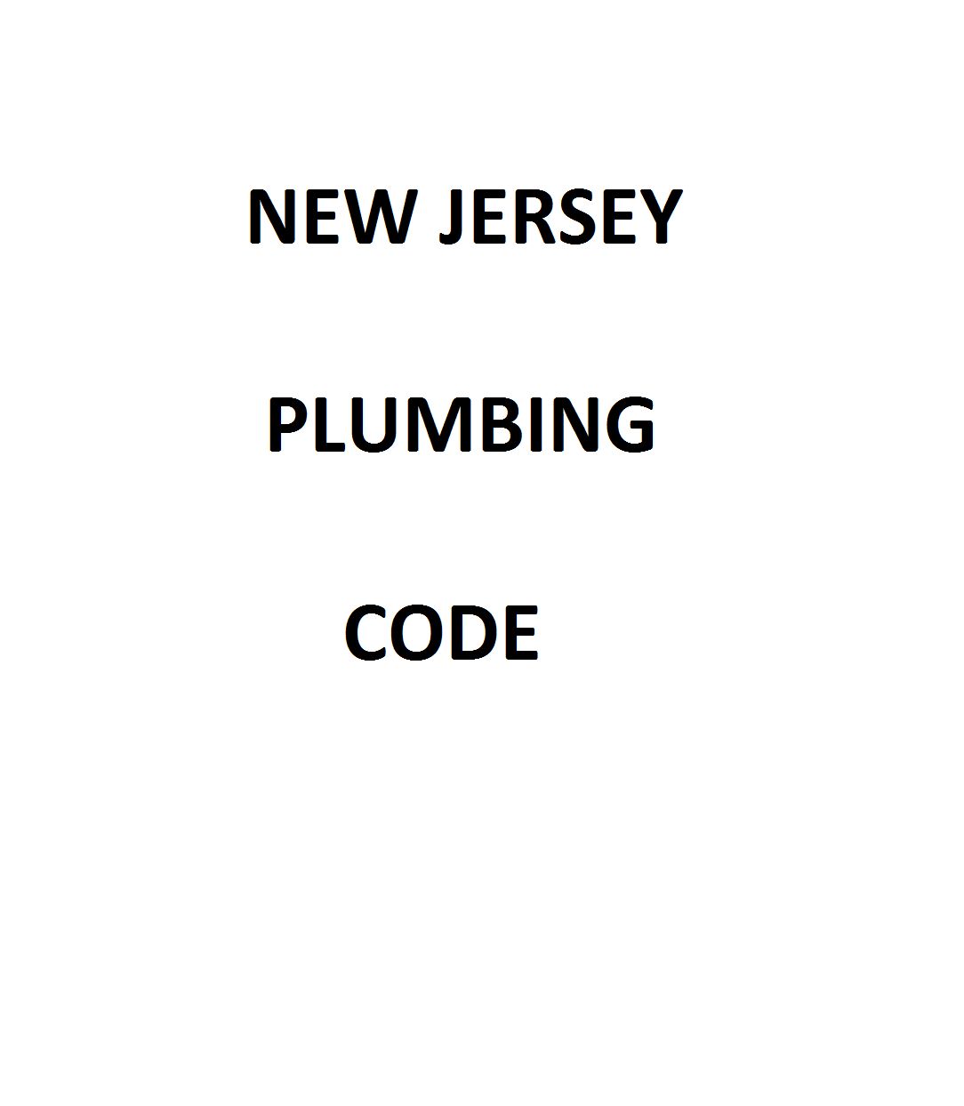 New Jersey Plumbing Code