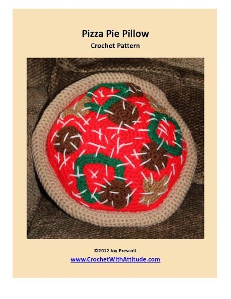 Pizza Pie Pillow Crochet Pattern