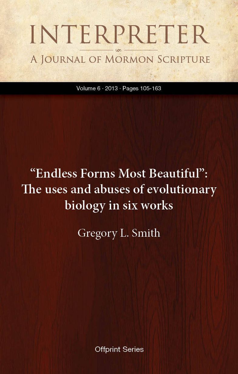 “Endless Forms Most Beautiful”: The uses and abuses of evolutionary biology in six works