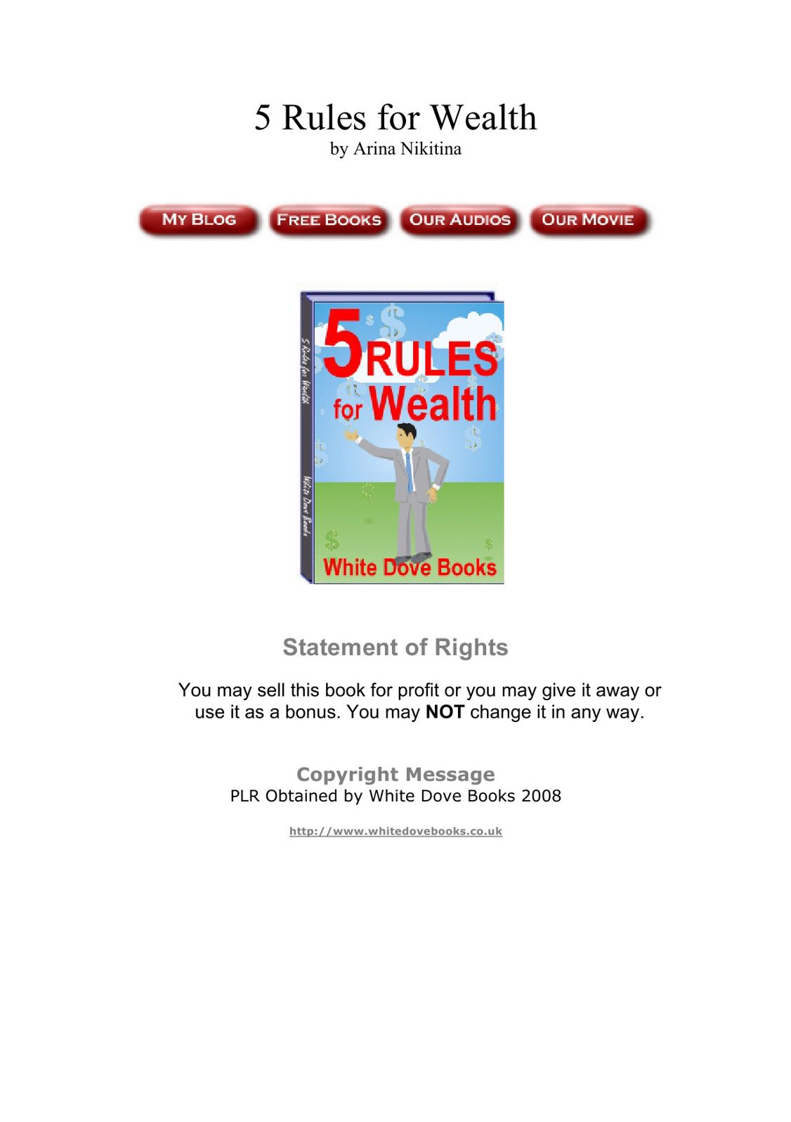 5 Rules for Wealth