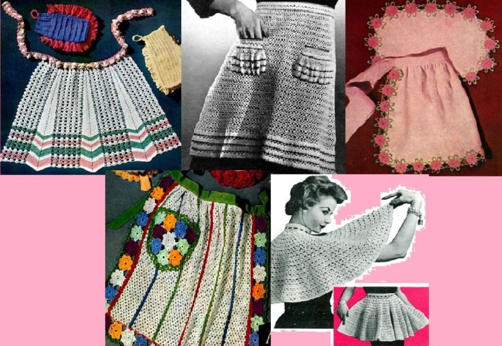 Delantales ganchillo – Crochet patrones de delantales