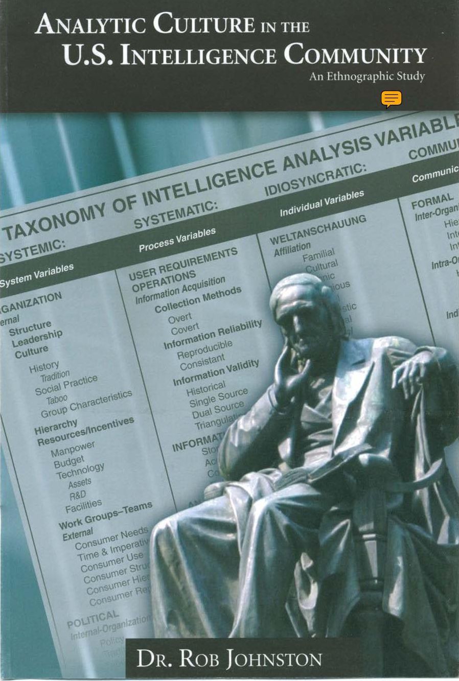 Analytic Culture In The US Intelligence Community