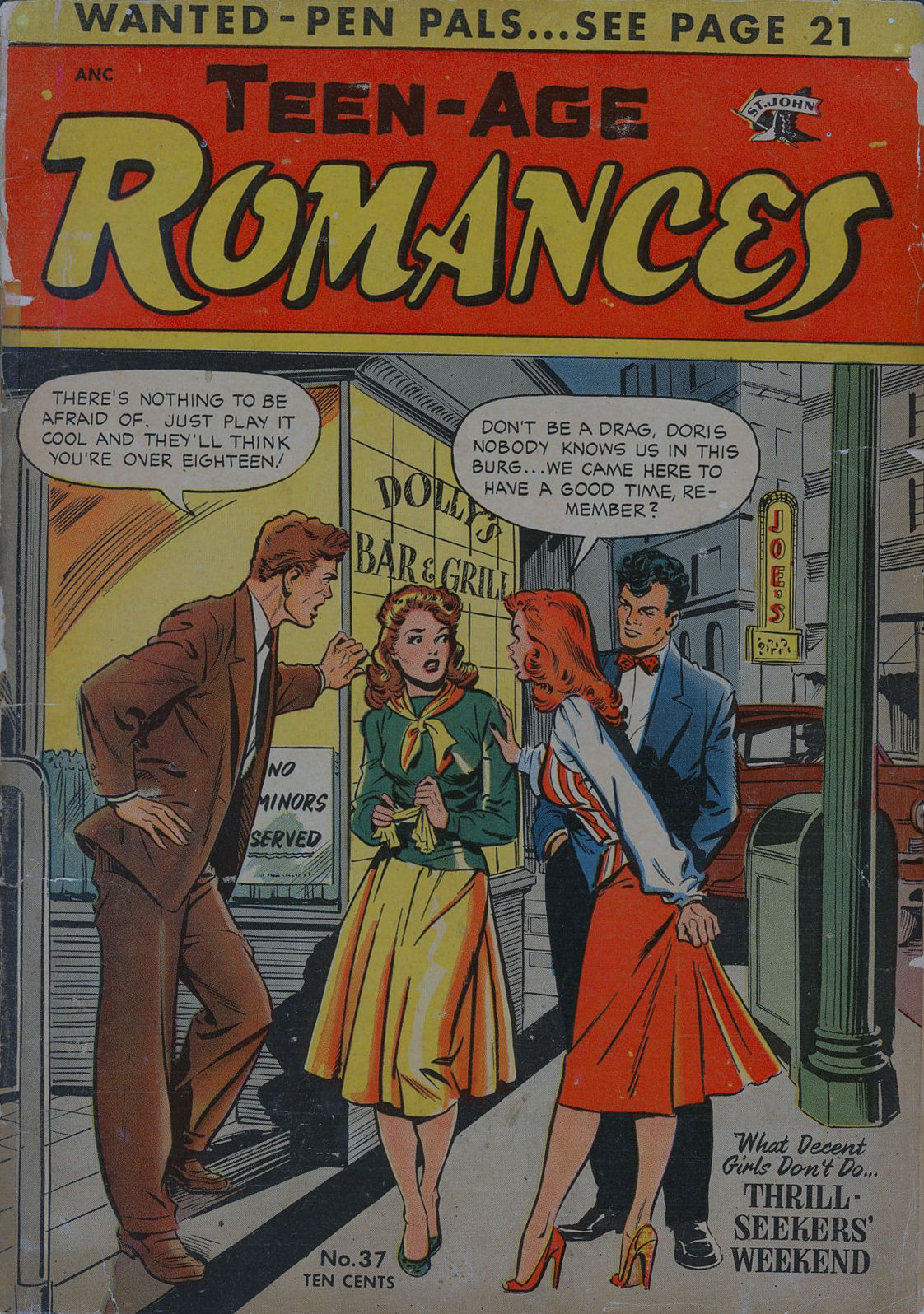 Teen Age Romances Number 37 Love Comic Book