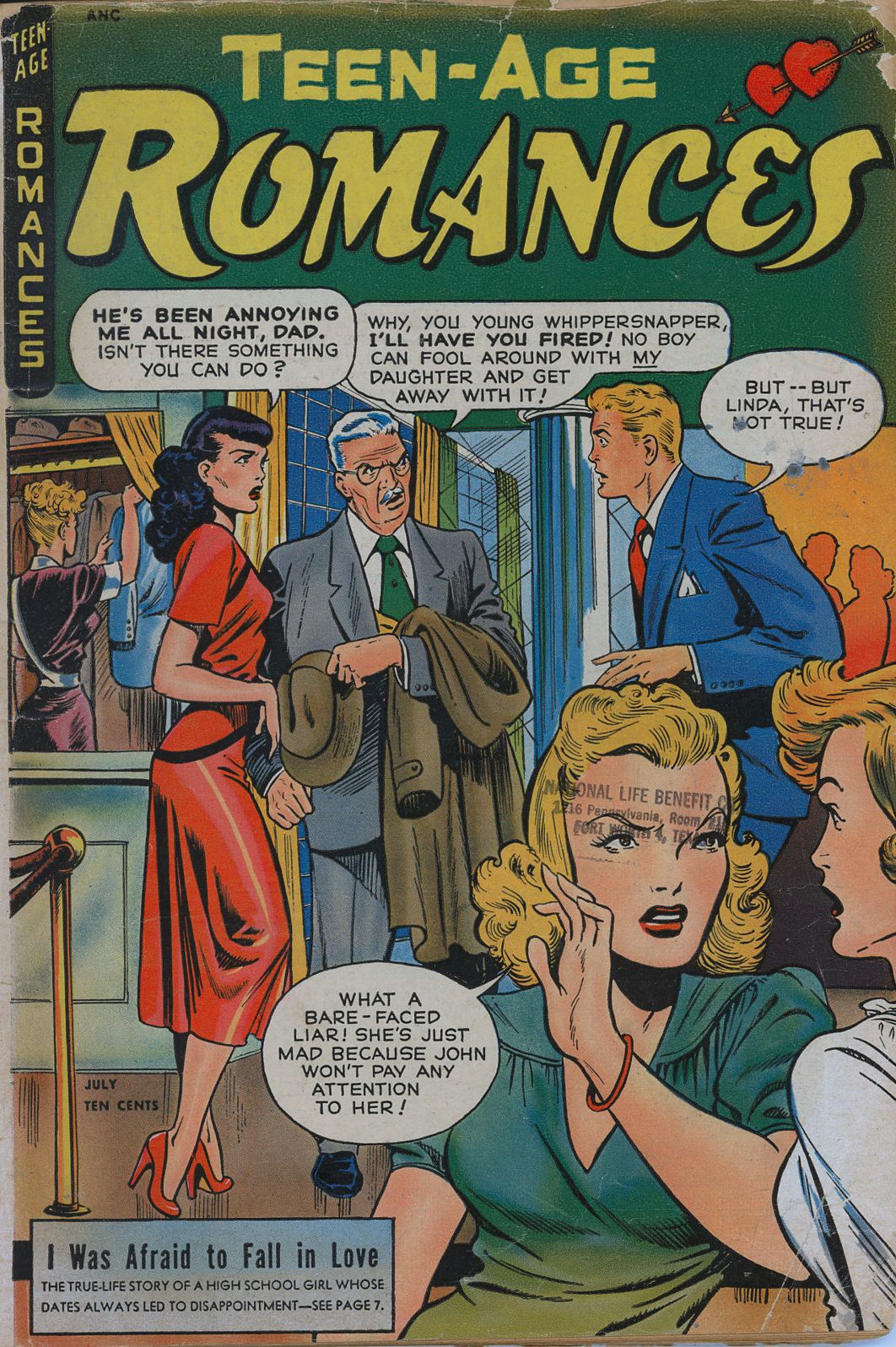 Teen Age Romances Number 3 Love Comic Book