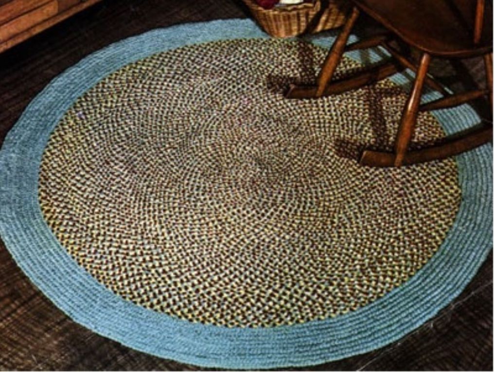 No Crochet, ning&uacute;n punto – Colonial estilo trenzado de alfombra patr&oacute;n