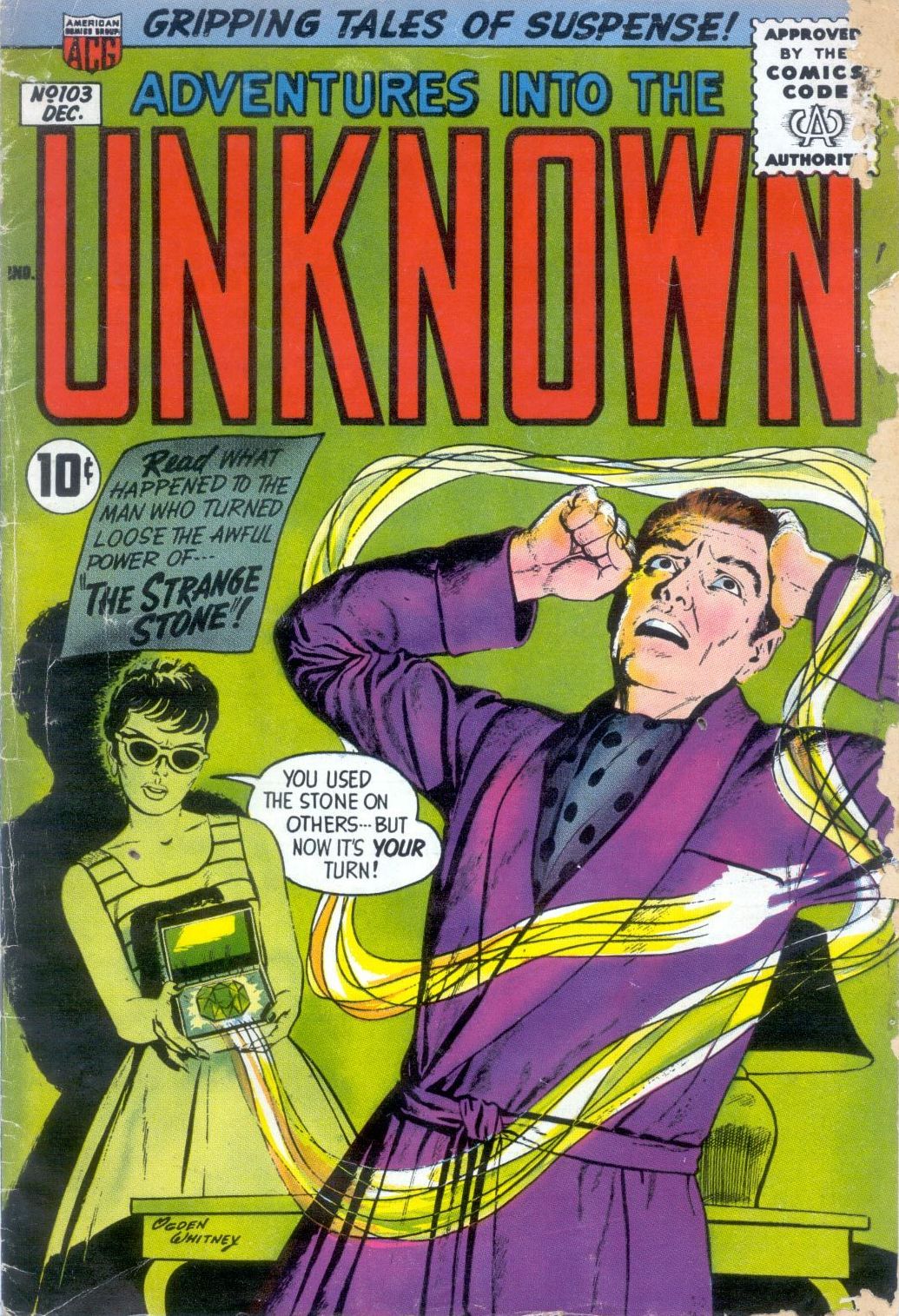 Adventures into the Unknown Number 103 Horror Comic Book