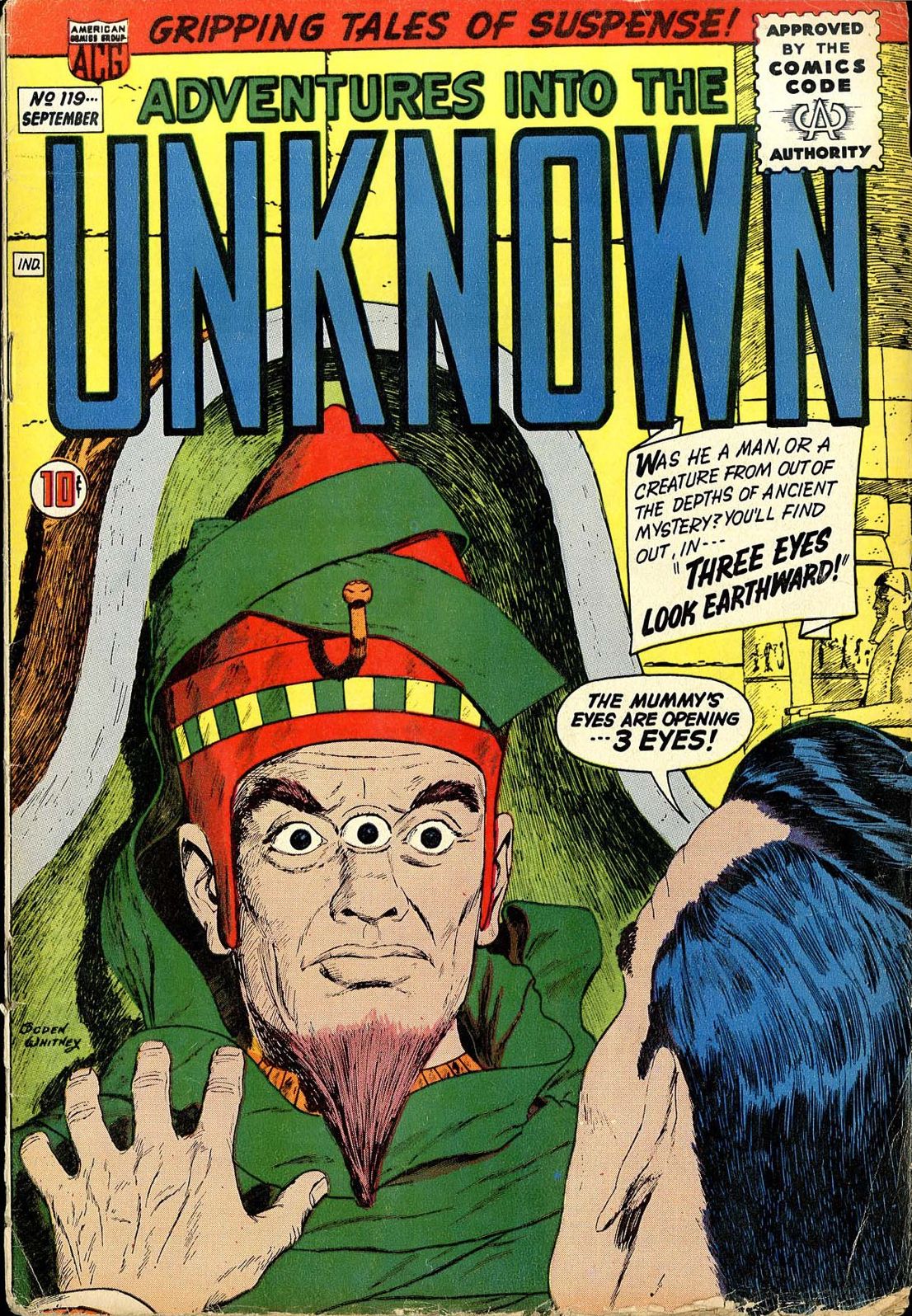 Adventures into the Unknown Number 119 Horror Comic Book