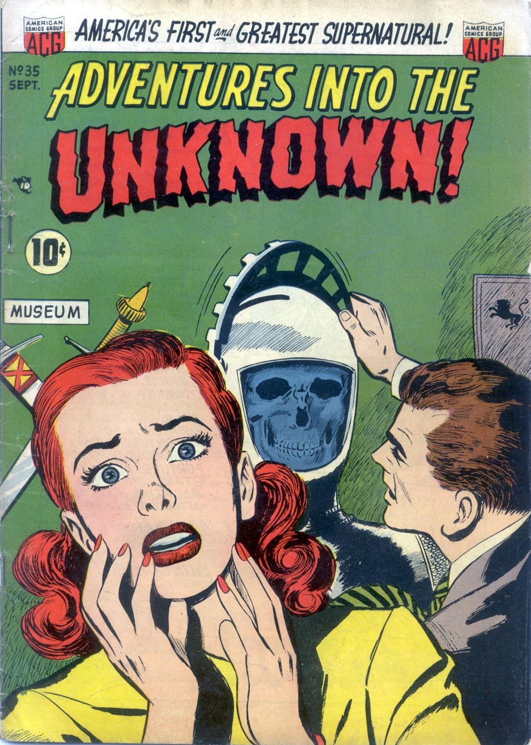 Adventures into the Unknown Number 35 Horror Comic Book