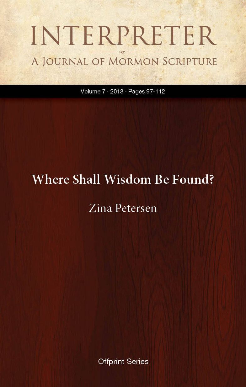 Where Shall Wisdom Be Found?